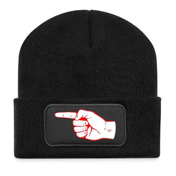 index finger - Recycled Patch Beanie - black - Front