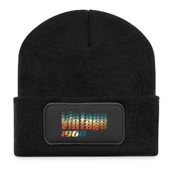 50e anniversaire t-shirt Année 1968 Cadeau - Beanie recyclé à patch - noir - Devant