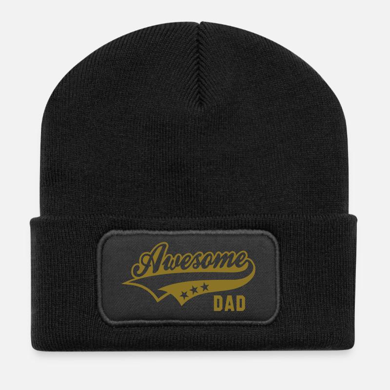 Awesome DAD - Recycled Patch Beanie - black