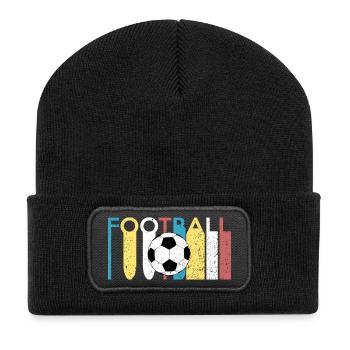 football - Beanie recyclé à patch - noir - Devant