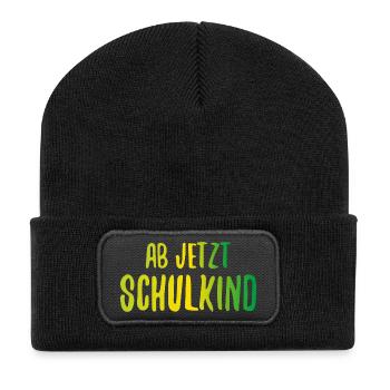 A partir de maintenant, l’école scolaire de rentrée scolaire cadeau - Beanie recyclé à patch - noir - Devant