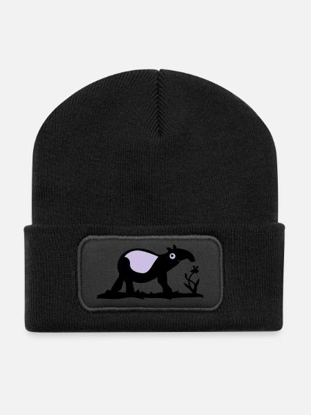 Tapir - Beanie recyclé à patch - noir