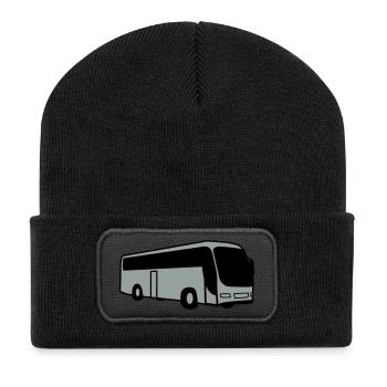 bus Busfahrer - Recycelte Patch Beanie - Schwarz - Vorne
