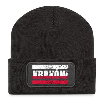 Cracovie Polska Pologne Cadeau Kraków Krakow - Beanie recyclé à patch - charbon - Devant