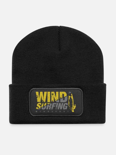 WINDSURFING planche à voile - Beanie recyclé à patch - noir