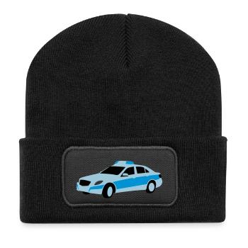 polizei - Recycelte Patch Beanie - Schwarz - Vorne