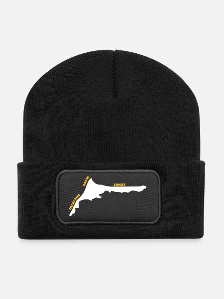 Fischland Darss Zingst (D.I.Y.) - Recycelte Patch Beanie - Schwarz