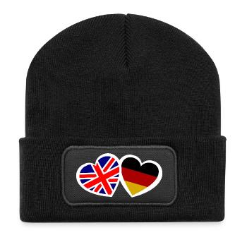 L’Angleterre et l’Allemagne aiment - Beanie recyclé à patch - noir - Devant