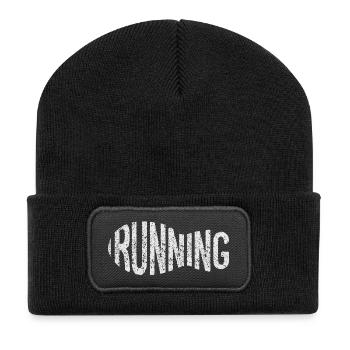 Rugged Run Distressed Wordmark Sneaker FootPrint - Beanie recyclé à patch - noir - Devant