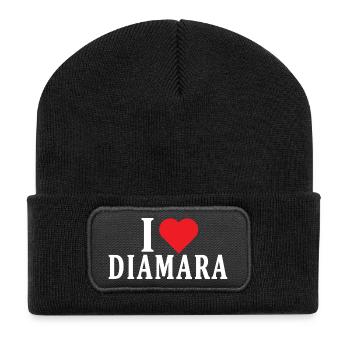 t-shirt I love Diamara t-shirt gift idea - Recycled Patch Beanie - black - Front