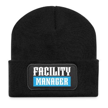 facility manager tshirt black - Recycled Patch Beanie - black - Front