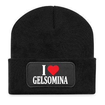 t-shirt I love Gelsomina t-shirt gift idea - Recycled Patch Beanie - black - Front