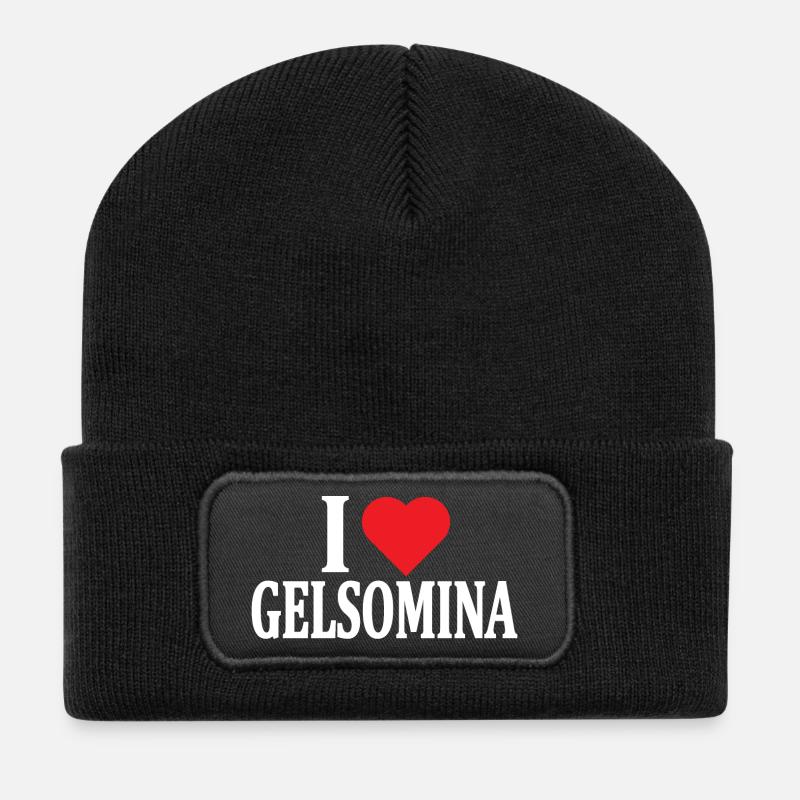 T-Shirt Ich liebe Gelsomina T-Shirt Geschenkidee - Recycelte Patch Beanie - Schwarz