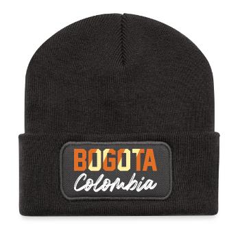 Bogotá Colombia Stadtlogo Design - Recycelte Patch Beanie - Dunkelgrau - Vorne