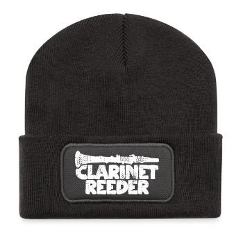 Clarinette à embouchure - Beanie recyclé à patch - charbon - Devant