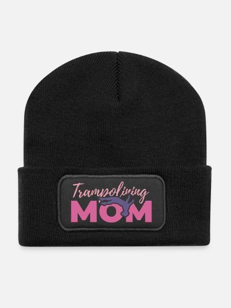 Trampolinspringer Mutter - Recycelte Patch Beanie - Schwarz