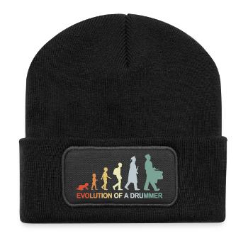 Vintage drummer Evolution - Recycled Patch Beanie - black - Front