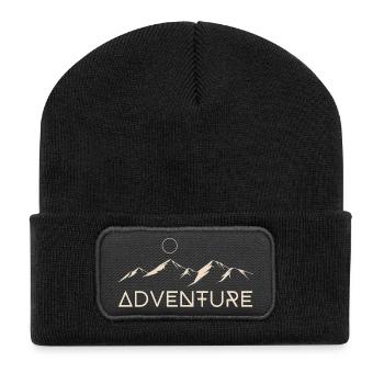 Adventure Mountains Moon - Recycled Patch Beanie - black - Front
