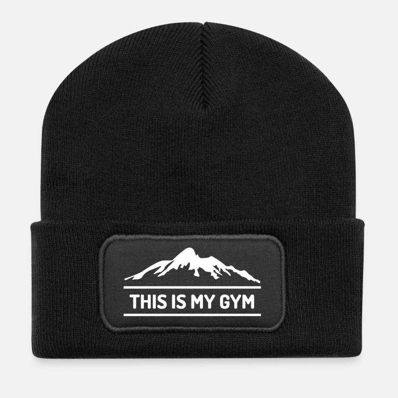 Trailrunning - Das ist mein Fitnessstudio - Recycelte Patch Beanie - Schwarz