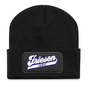 Friesen Junge | Farben änderbar - Recycelte Patch Beanie - Schwarz - Vorne