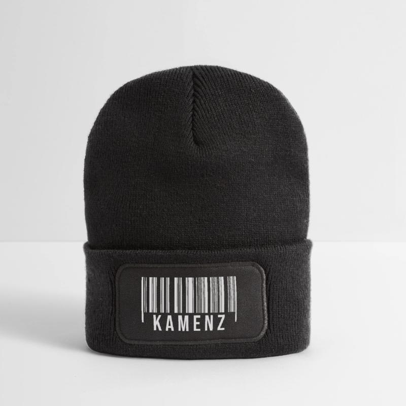 Kamenz Strichcode Recycelte Patch Beanie