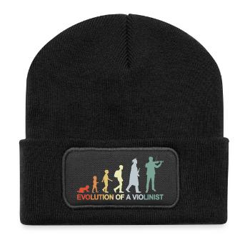 Évolution d’un violoniste - Beanie recyclé à patch - noir - Devant