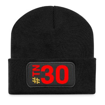 TN30-KARTON - Recycelte Patch Beanie - Schwarz - Vorne
