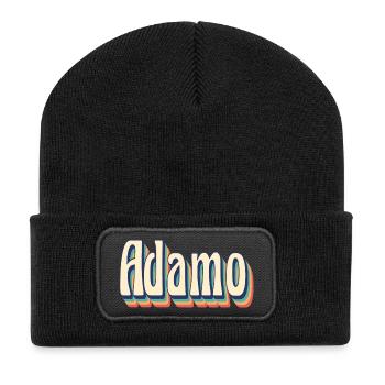 Vintage rétro Adam T-Shirt T-Shirt idée cadeau - Beanie recyclé à patch - noir - Devant