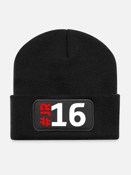 JR16 - Beanie recyclé à patch - noir