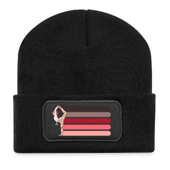 yoga pilates gym fitness - Beanie recyclé à patch - noir - Devant