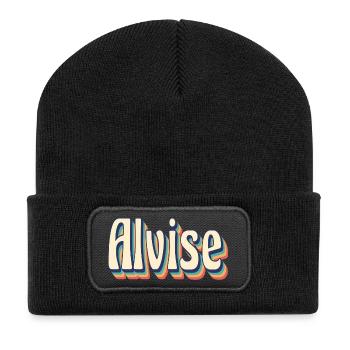 Alvise t-shirt rétro t-shirt vintage idée cadeau - Beanie recyclé à patch - noir - Devant