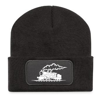 Railroad Drawing - Recycled Patch Beanie - dark grey - Front