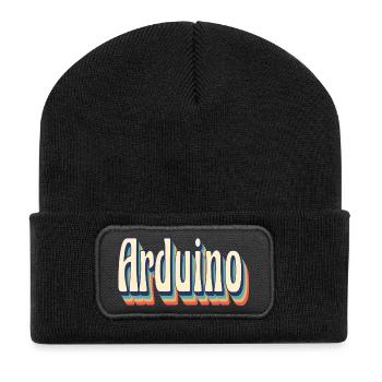 Arduino t-shirt retro vintage t-shirt - Recycled Patch Beanie - black - Front