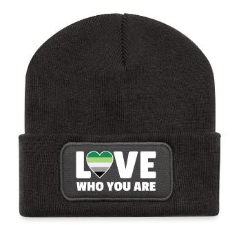 Aimez qui vous êtes - Beanie recyclé à patch - charbon - Devant