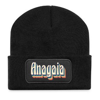 Idée cadeau vintage rétro t-shirt Anagaia t-shirt - Beanie recyclé à patch - noir - Devant