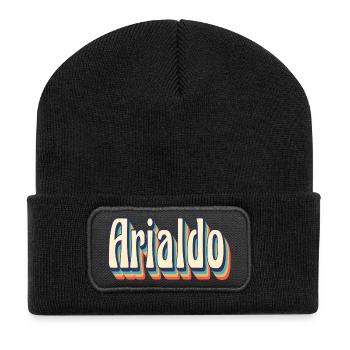 Arialdo t-shirt rétro t-shirt vintage - Beanie recyclé à patch - noir - Devant