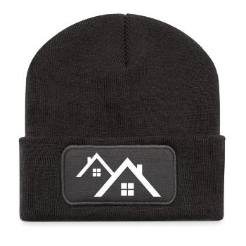 Dach - Recycelte Patch Beanie - Dunkelgrau - Vorne