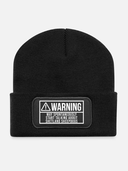 Shetland-Schäferhund - Recycelte Patch Beanie - Schwarz