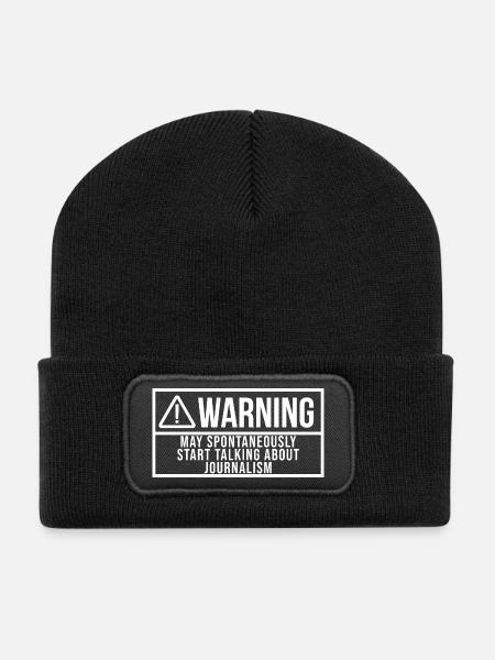 Journalist Journalist Journalist - Recycelte Patch Beanie - Schwarz