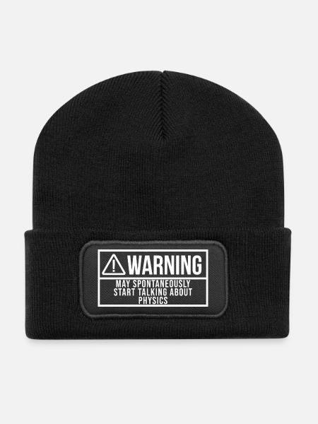 Physik Physik Physik Physik - Recycelte Patch Beanie - Schwarz