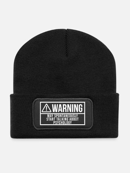Psychologie Psychologie Psychologie - Beanie recyclé à patch - noir