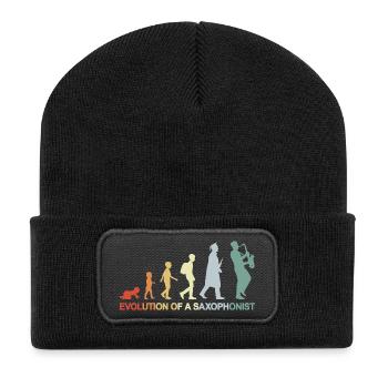 Saxophoniste Vintage Evolution - Beanie recyclé à patch - noir - Devant