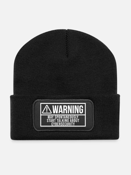 Cybersécurité Cybersécurité Cybersécurité - Beanie recyclé à patch - noir