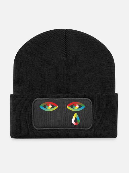 Your ignorance makes me cry - Recycelte Patch Beanie - Schwarz