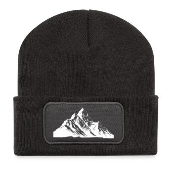 Sommets des montagnes - Beanie recyclé à patch - charbon - Devant