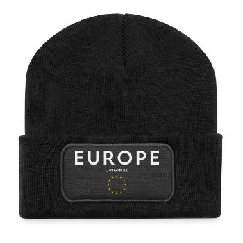 Drapeau de l’Europe, fierté européenne - Beanie recyclé à patch - noir - Devant