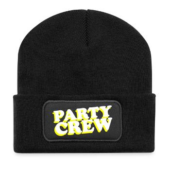 Équipe de fête - Beanie recyclé à patch - noir - Devant