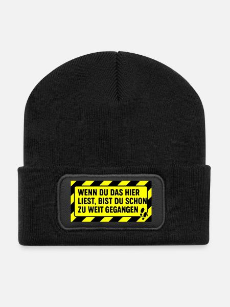 Autocollants contre les voisins curieux - Beanie recyclé à patch - noir