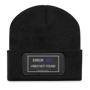 Vibes not found - Recycled Patch Beanie - black - Front