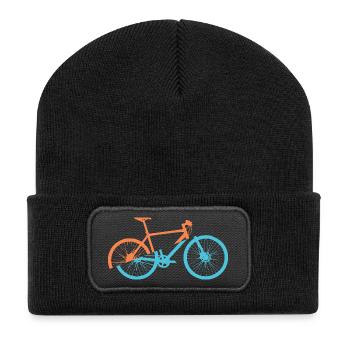 Conception dynamique du vélo - Beanie recyclé à patch - noir - Devant